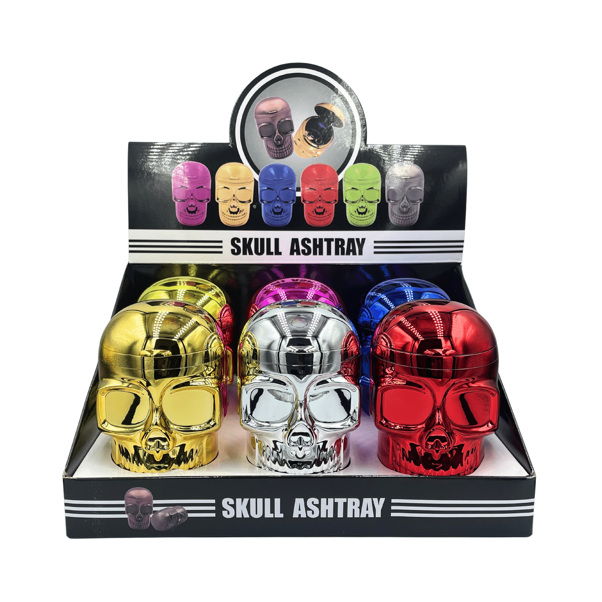 Skull Cup Holder Ashtrays (6-Pack)